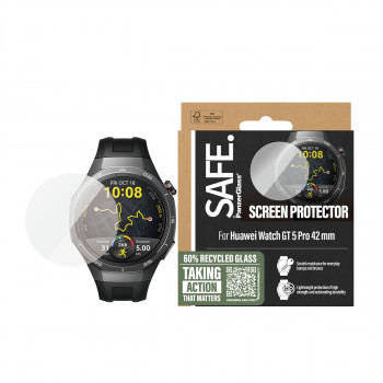 PanzerGlass SAFE grūdinto stiklo apsauga Huawei Watch GT 5 Pro 42mm laikrodžiui