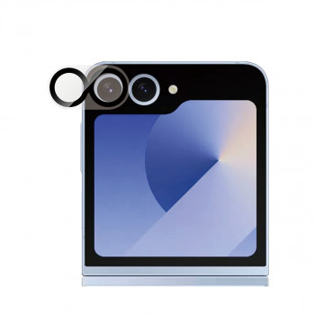 PanzerGlass PicturePerfect fotoaparato objektyvo apsauginis stiklas, skirtas Samsung Galaxy Z Flip6 (F741, F7374) – itin skaidrus grūdintas stiklas, 9H kietumas, atsparus įbrėžimams ir smūgiams, oleofobinė danga, lengvas montavimas