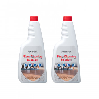 Roborock grindų valymo tirpalas robotų dulkių siurbliams, 2 x 480 ml, koncentruotas, be dryžių, biologiškai skaidus