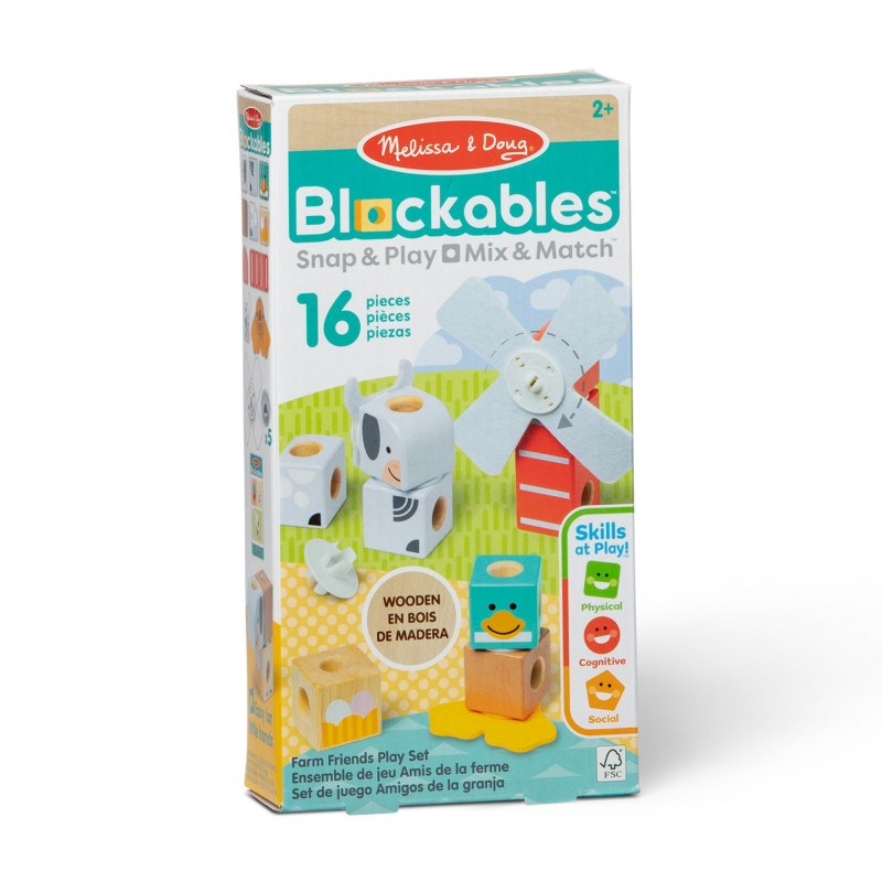 Melissa & Doug Blockables Farm Friends rinkinys