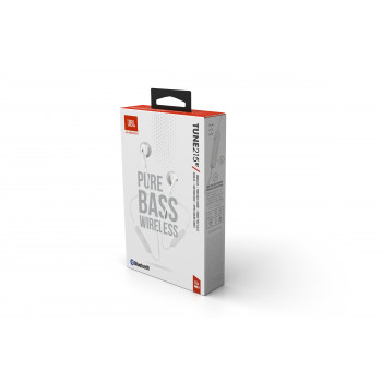 JBL Tune 215BT belaidžiai ausinės su kaklo juosta - balta
