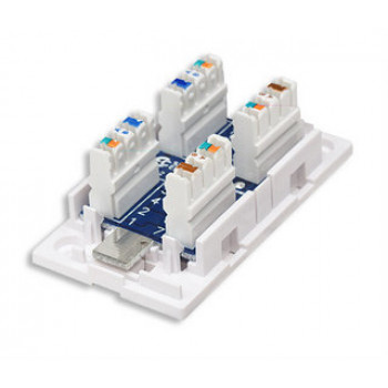 Intellinet 504904 Cat5e UTP Keystone Jack, 90 laipsnių užspaudimo, baltas