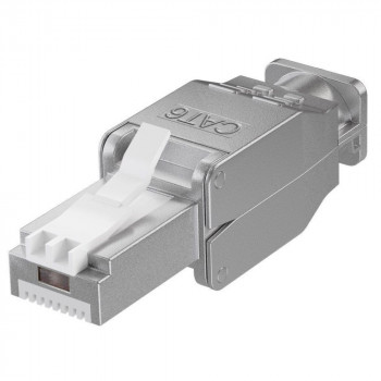 Techly 105889 RJ45 Cat6 STP modulinis connectorius be įrankių, 1G, ekranuotas, permatomas