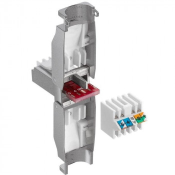 Techly 105889 RJ45 Cat6 STP modulinis connectorius be įrankių, 1G, ekranuotas, permatomas