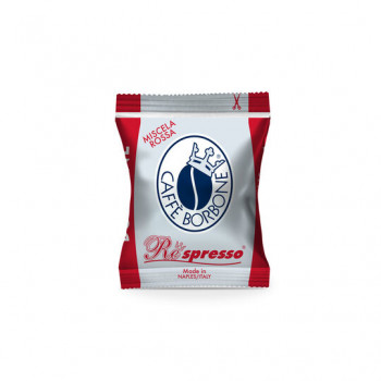 Caffè Borbone Respresso Miscela Rossa 100 kapsulių, skirtų „Nespresso OriginalLine“, tamsaus skrudinimo, intensyvumas 9/10, atskirai supakuotos