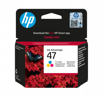 HP 47 trigalvis originalus rašalo kasetė - 14 ml (cyan, magenta, geltona)