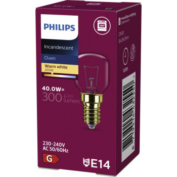 Philips PHI App 40W E14 230-240V T29 kriaušės formos orkaitės lempa
