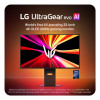 LG UltraGear Evo AI 32GX870B-B 31,5 colio Tandem OLED žaidimų monitorius, 4K 240Hz / FHD 480Hz, HDR500, USB-C 90W
