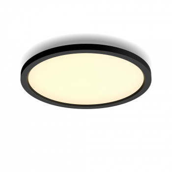 Philips Hue Aurelle apvalus lubinis šviestuvas juodos spalvos - išmanus LED lubinis šviestuvas, White Ambiance, 2200 lm, Bluetooth ir Zigbee
