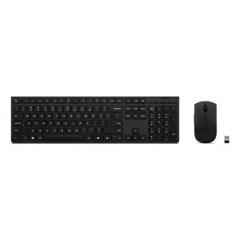 Lenovo Professional Wireless klaviatūros ir pelės rinkinys – daniškas išdėstymas, 1600 DPI, 2,4 GHz, juoda