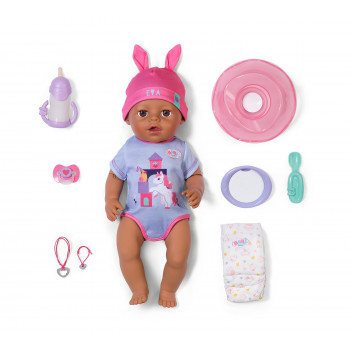 ZAPF CREATION BABY born Eva Click & Play 43 cm lėlė su šviesiais plaukais ir mėlynomis akimis