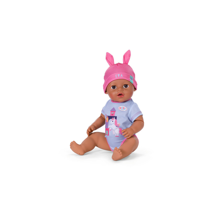ZAPF CREATION BABY born Eva Click & Play 43 cm lėlė su šviesiais plaukais ir mėlynomis akimis