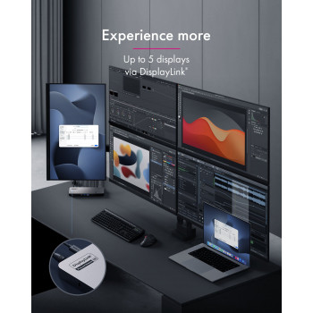 ICY BOX 12-in-1 Diamond Dock USB-C doko stotis su dvigubu 4K vaizdu, 100W maitinimo tiekimu, Gigabit Ethernet ir kortelių skaitytuvu