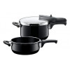 SILIT Silargan Sicomatic t-Plus greitpuodžių rinkinys 4,5 l + 3,0 l, 22 cm, juodas