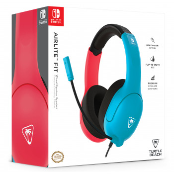 Turtle Beach Airlite Fit laidinis žaidimų ausinių rinkinys - Neon Blue & Red TBS-8002-25