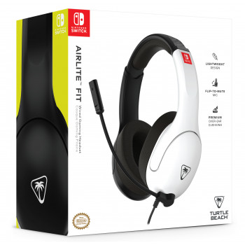 Turtle Beach Airlite Fit Headset NS juodai baltos spalvos - laidinės ausinės su mikrofonu, skirtos žaidimams