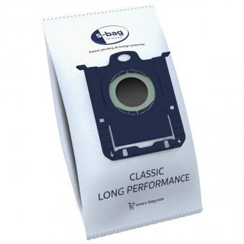 AEG GR201SM s-bag Classic Long Performance dulkių siurblio maišeliai, 8 vnt., mėlyni/balti, VX4 serijai 900 168 824
