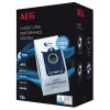 AEG GR201SM s-bag Classic Long Performance dulkių siurblio maišeliai, 8 vnt., mėlyni/balti, VX4 serijai 900 168 824