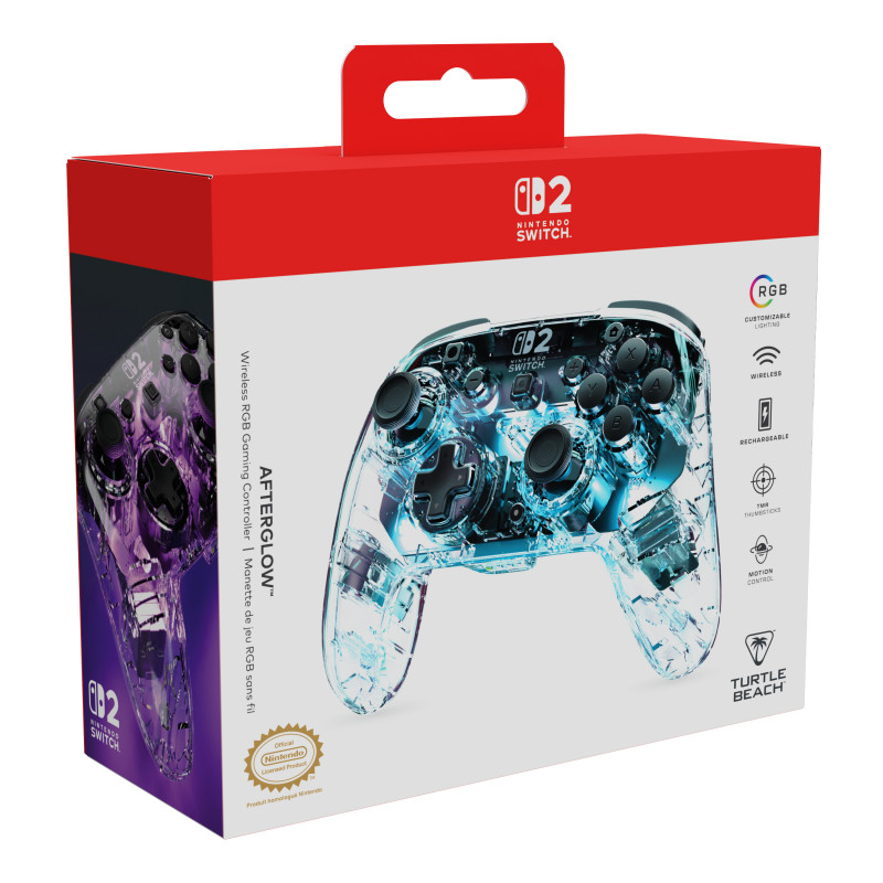 Turtle Beach Afterglow Transparent Wireless RGB žaidimų pultas Nintendo Switch 2