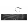 HP Desktop 320K laidinė USB klaviatūra – belgų AZERTY išdėstymas, juoda, pilno dydžio su skaičių klaviatūra, atspari išsiliejimui, skirta thin client ir staliniams kompiuteriams (9SR37AA#AC0)