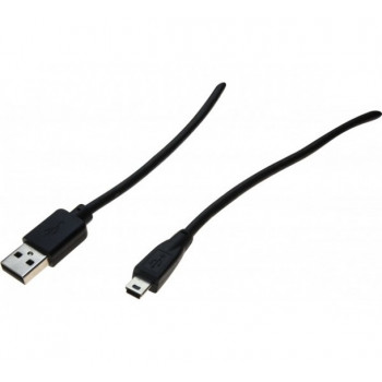 EXERTIS CONNECT Mini USB 2.0 kabelis, USB-A (tėvinis) į USB Mini-B 5 kontaktų (tėvinis), 1,0 m, juodas 532516