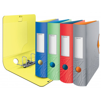 LEITZ Active Urban Chic segtuvas su svirtimi A4 82 mm šviesiai raudonas polifoamas Duo-Optik suapvalintu nugarėle (1116-00-20)