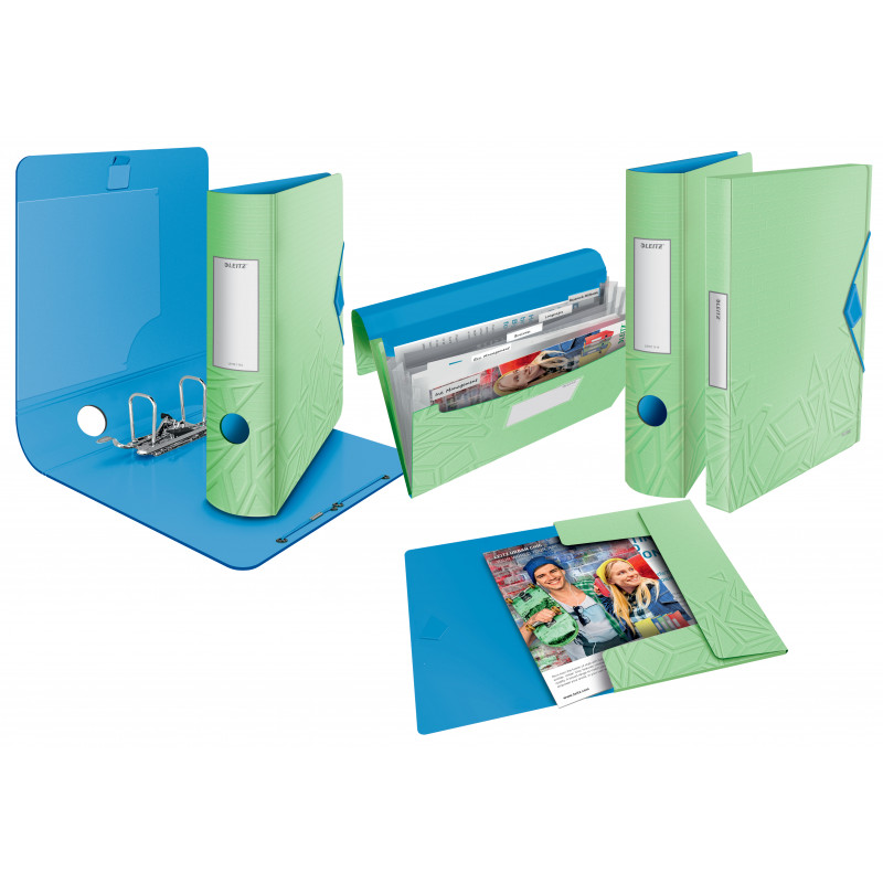 LEITZ Active Urban Chic segtuvas su svirtine mechanika A4 65 mm šviesiai žalias 1117-00-50