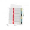 Leitz 12460000 A4 skaitmeninis registro skirtukas, 1-10, polipropilenas, pilkas