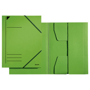 LEITZ Eckspannermappe DIN A4 kartoninė segtuvų aplankas, 320 g/m², žalias iš Colorspan kartono, 3 pilnai priklijuoti kampai (3981-00-55)