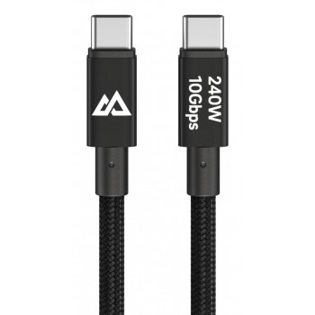 Black Rock USB-C į USB-C kabelis 240W 10Gbps 1,2m juodas 00201766