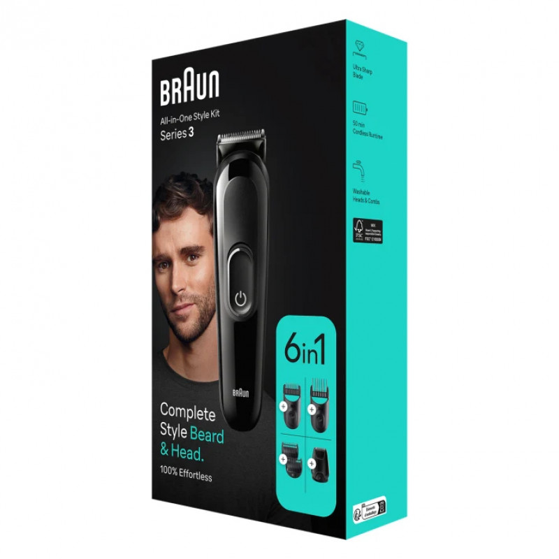 Braun All-in-One Style Kit MGK3420 multigrooming rinkinys, precizinis kirpimo įrenginys barzdai ir plaukams 4210201446774