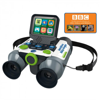 VTech interaktyvus vaizdo žiūronas | 2,4 colio spalvotas LCD, 2x optinis ir 4x skaitmeninis priartinimas, 5MP nuotraukos, žaidimai, žalia/juoda (80-6168604)