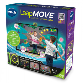 VTech LeapMOVE vaikų fitneso sekiklis su žaidimais ir iššūkiais, spalvotas LCD, atsparus vandens purslams, įkraunamas, mėlynas/žalias 80-618704