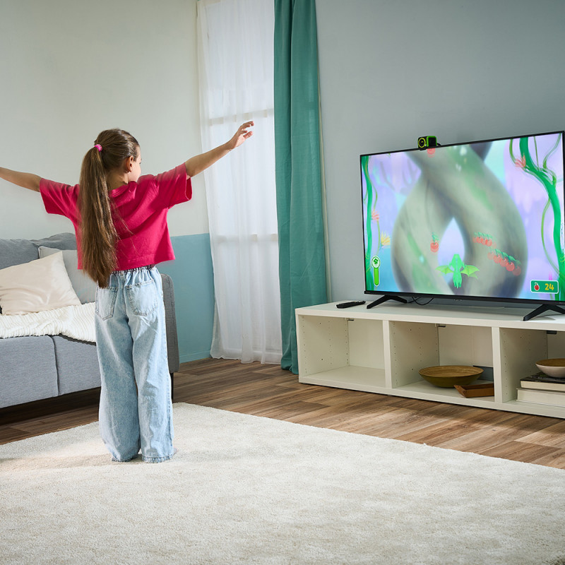 VTech LeapMOVE vaikų fitneso sekiklis su žaidimais ir iššūkiais, spalvotas LCD, atsparus vandens purslams, įkraunamas, mėlynas/žalias 80-618704
