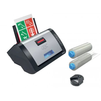 GBC Velocity A4 laminatoriaus rinkinys su 10 kišenėmis, karštoji laminacija, 2 velenai, apsauga nuo užstrigimo, juodas 4410076