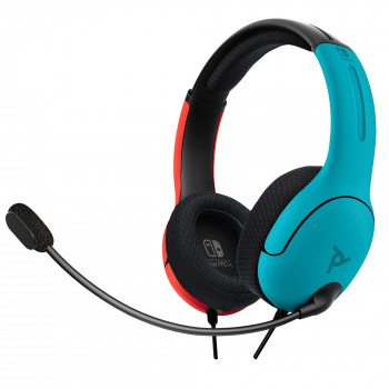 PDP Gaming LVL40 laidinės stereo žaidimų ausinės Nintendo Switch, mėlynos/raudonos