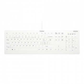 CHERRY DIGITAL HEALTH Active Key AK-C8112 medicininė plauta klaviatūra, pilno dydžio, USB, QWERTZ, balta AK-C8112-US-W/CH