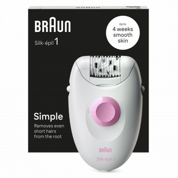 Braun Silk-épil 1 SE1-000 epiliatorius (balta/rožinė) 7500435224949