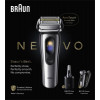 Braun NEVO 17000cc elektrinė skustuvė su Clean&Charge stotimi, 5 režimai, 360° galvutė, chromas/sidabras 349659