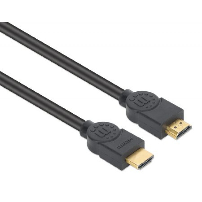 MANHATTAN CL3 4K@60Hz didelės spartos HDMI kabelis su eternetu, skirtas montuoti sienoje, 10 m, juodas 356992
