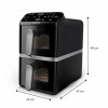 Philips Ovi Stacked Dual Basket 4000 oro gruzdintuvė 9L 2700W juoda ir sidabro spalvos NA461/00