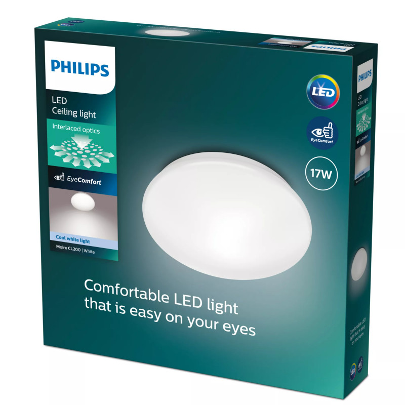 Philips Moire LED lubų šviestuvas 17W 1900lm 4000K baltas