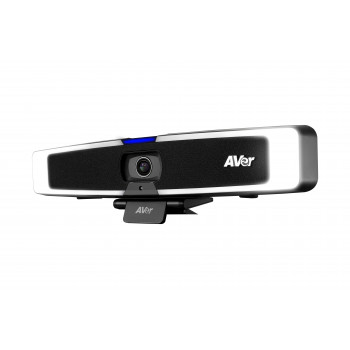 AVer VB130 4K USB vaizdo soundbar su išmaniuoju apšvietimu, 4x skaitmeniniu priartinimu, 120° matymo kampu, AI automatiniu sekimu, beamforming mikrofonu, 10W garsiakalbiu, PoE+