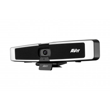 AVer VB130 4K USB vaizdo soundbar su išmaniuoju apšvietimu, 4x skaitmeniniu priartinimu, 120° matymo kampu, AI automatiniu sekimu, beamforming mikrofonu, 10W garsiakalbiu, PoE+