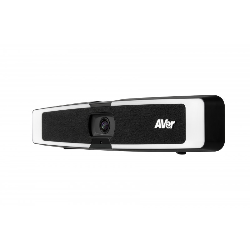 AVer VB130 4K USB vaizdo soundbar su išmaniuoju apšvietimu, 4x skaitmeniniu priartinimu, 120° matymo kampu, AI automatiniu sekimu, beamforming mikrofonu, 10W garsiakalbiu, PoE+