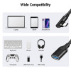 LogiLink CU0100 USB-C į USB-A adapterio kabelis, 0,2 m, 10 Gbps, 90° kampu, juodas