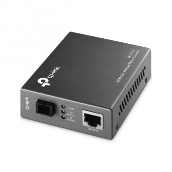 TP-LINK MC111CS Fast Ethernet vieno režimo WDM dvikryptis medijos keitiklis, 100 Mbps, SC, 20 km, juodas