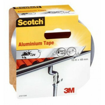 3M Highland 47011548 lipni juosta, sidabrinė, 48 mm x 15 m, vidaus/lauko, atspari vandeniui, plėšiama ranka