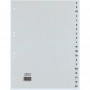 REXEL HETZEL A4 A-Z registro skirtukas, 20 skyriklų, polipropilenas, pilkas, 80-80-80 mm perforacija 25240481