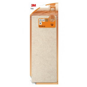 3M Scotch veltinio pagalvėlė, ypač minkšta, 80 x 215 mm, smėlio spalvos, lipni, kerpama, patalpų naudojimui, 1 vnt. (SP84A27)